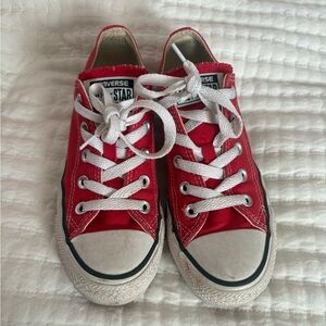 Converse Red and White Chuck Taylor Sneakers